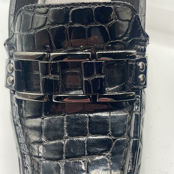 Ak Anne Klein Aklonna Vintage iflex, black croc print loafer, size 7.5 - Picture 5 of 6